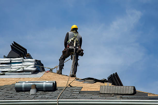 Professional Gutter Installation technician working in Franklinville, NC